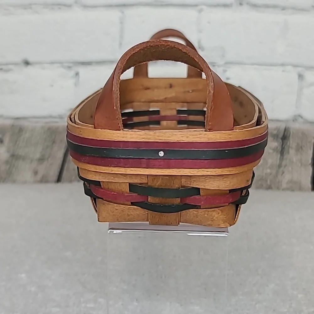 Gerald Henn Handmade Vintage 1995 “Workshop” Basket with Leather Strap Handles